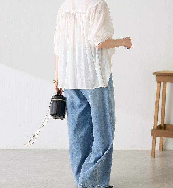  「強撚2WAYシアーボウタブラウス」|シャツ・ブラウス|