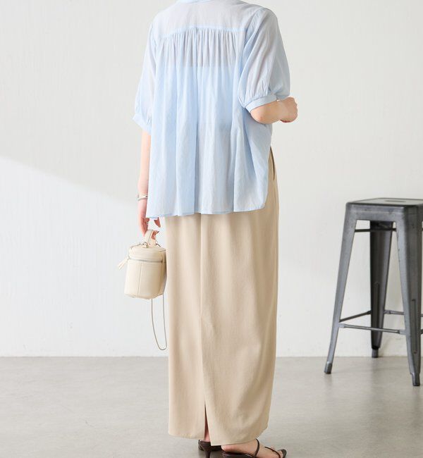  「強撚2WAYシアーボウタブラウス」|シャツ・ブラウス|