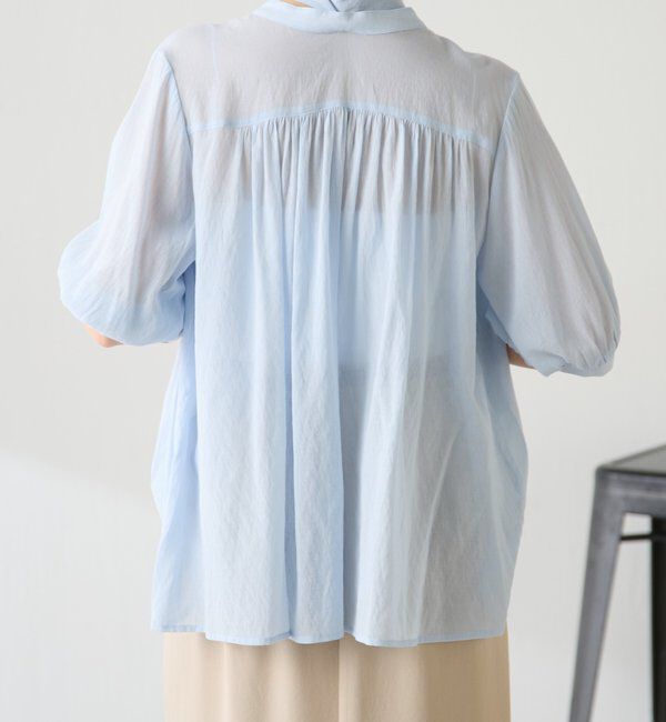  「強撚2WAYシアーボウタブラウス」|シャツ・ブラウス|