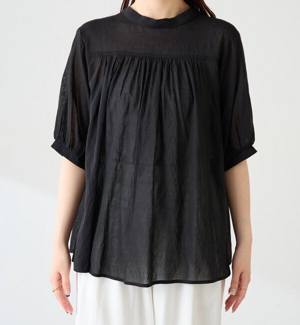  「強撚2WAYシアーボウタブラウス」|シャツ・ブラウス|