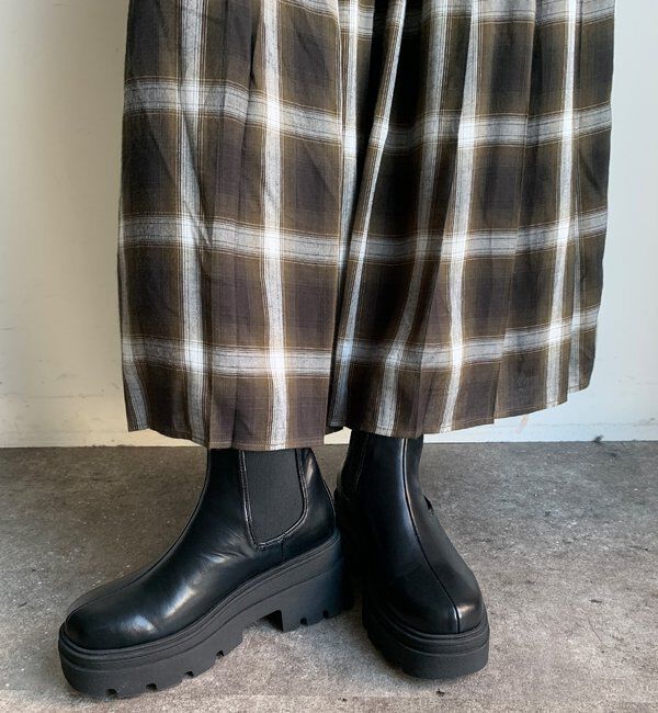  「【WEB限定】サイドゴアショートブーツ」|ショートブーツ|