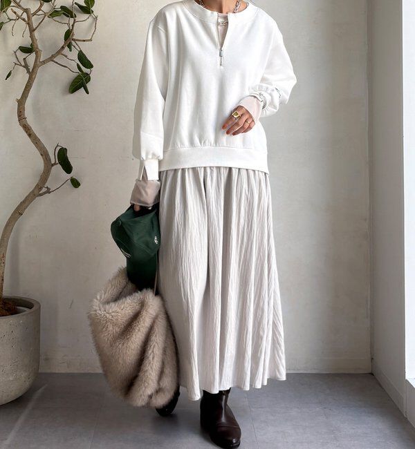  「【WEB限定】ハーフジップドッキングワンピース」|ワンピース|