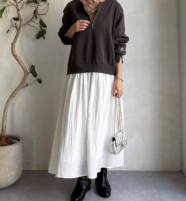  「【WEB限定】ハーフジップドッキングワンピース」|ワンピース|