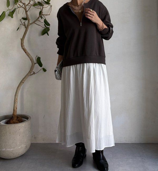  「【WEB限定】ハーフジップドッキングワンピース」|ワンピース|