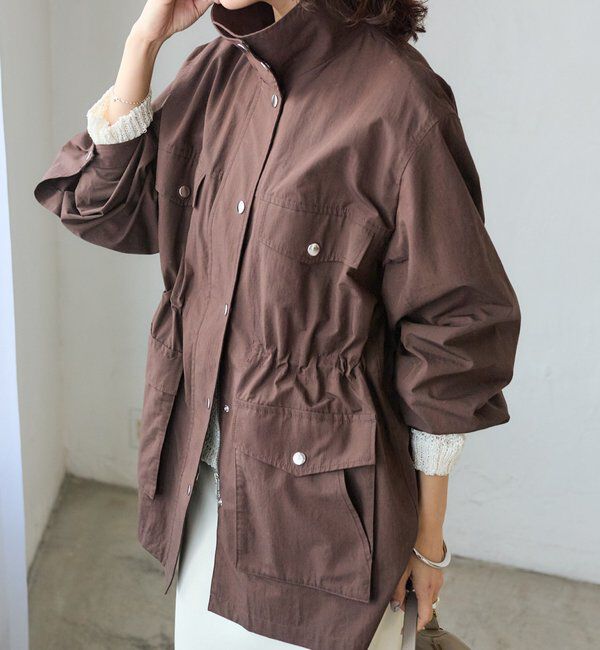  「【セットアップ対応可】スタンドワークジャケット」|ブルゾン・スタジャン|ブラウン