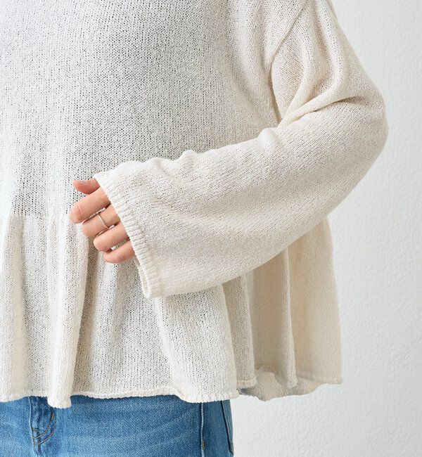  「【大人の甘さを演出】ルーズペプラムニット」|ニット・セーター|