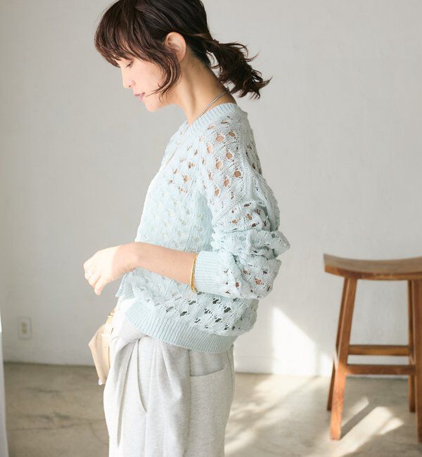  「【夏まで使える】透かし編みカーディガン」|カーディガン|