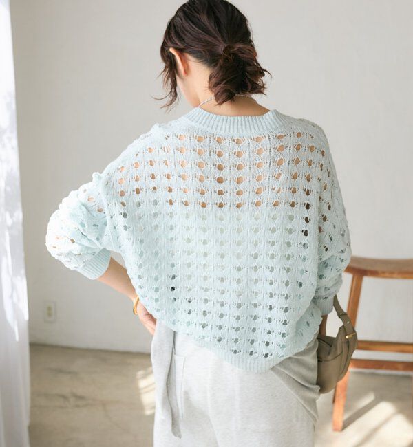  「【夏まで使える】透かし編みカーディガン」|カーディガン|