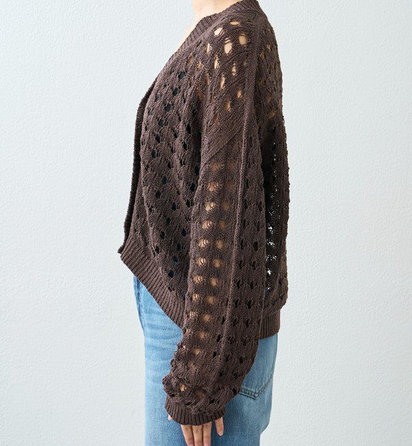  「【夏まで使える】透かし編みカーディガン」|カーディガン|