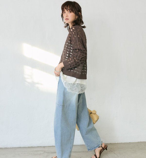  「【夏まで使える】透かし編みカーディガン」|カーディガン|
