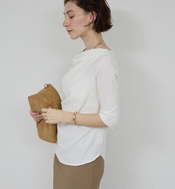  「【2WAY】ハーフスリーブカットソー」|Tシャツ・カットソー|