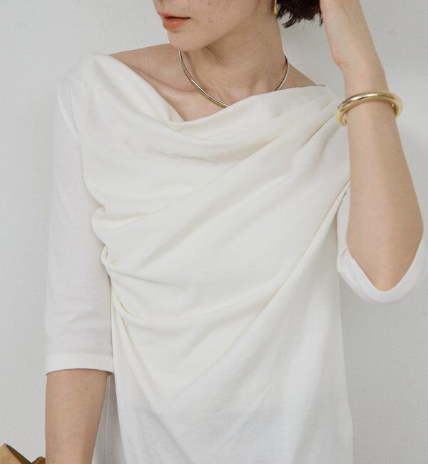  「【2WAY】ハーフスリーブカットソー」|Tシャツ・カットソー|