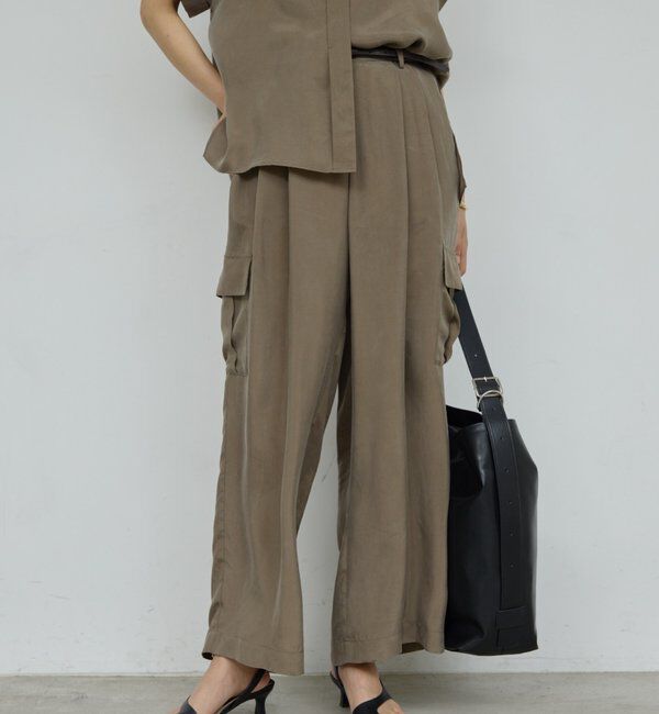  「【セットアップ対応】キュプラカーゴパンツ」|チノ|