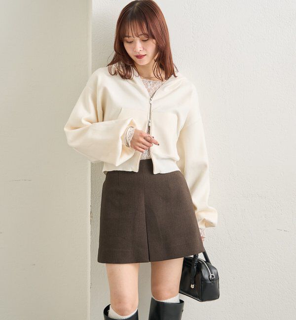  「フーディーニットショートパーカー」|パーカー|