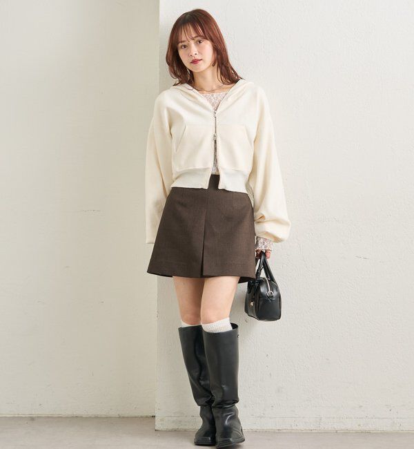  「フーディーニットショートパーカー」|パーカー|