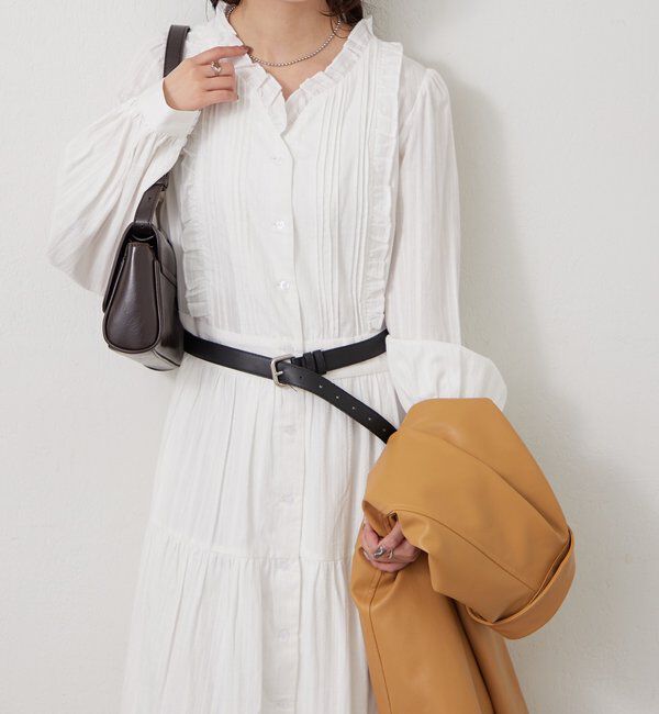  「コットンフリルワンピース」|ワンピース|