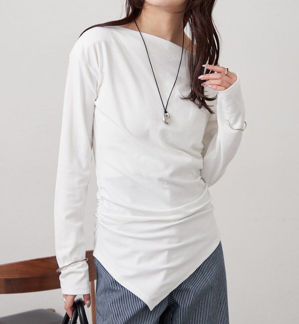  「オフショルヘム カットソー」|Tシャツ・カットソー|