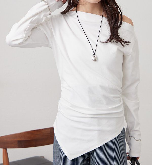  「オフショルヘム カットソー」|Tシャツ・カットソー|
