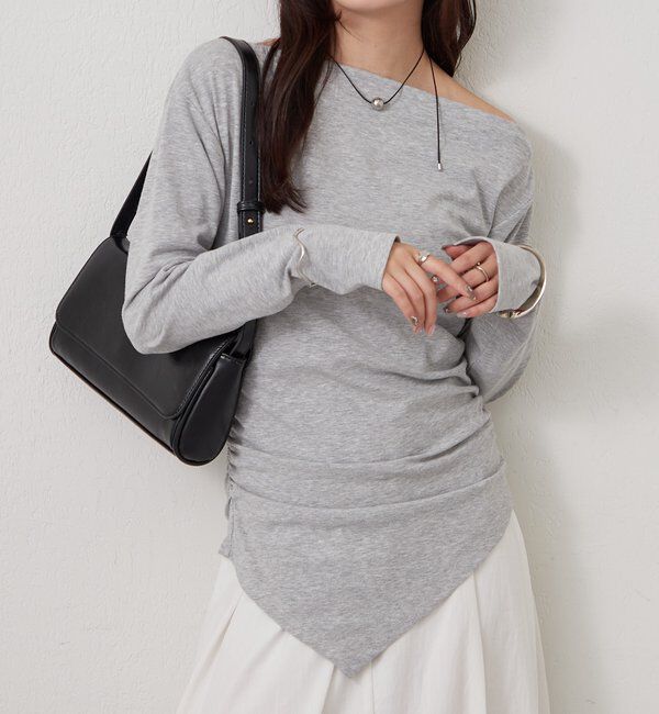  「オフショルヘム カットソー」|Tシャツ・カットソー|