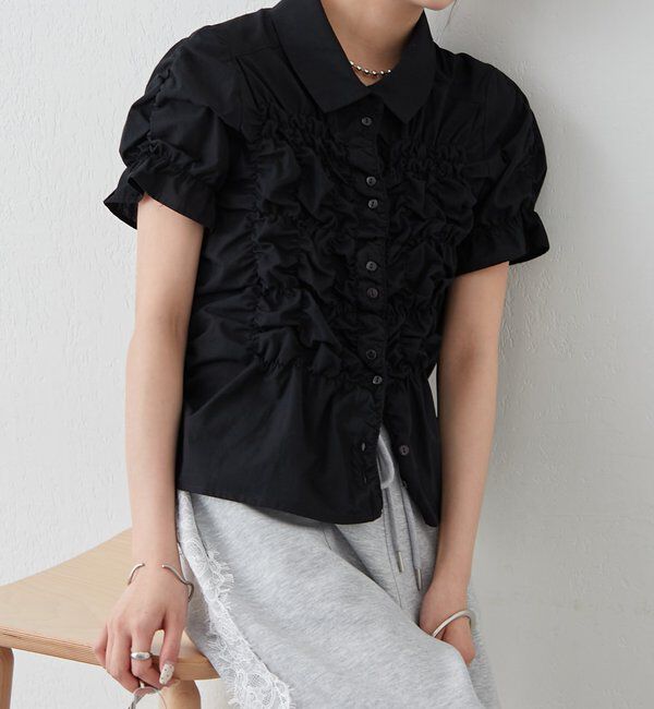  「シャーリングシェイプシャツ」|シャツ・ブラウス|