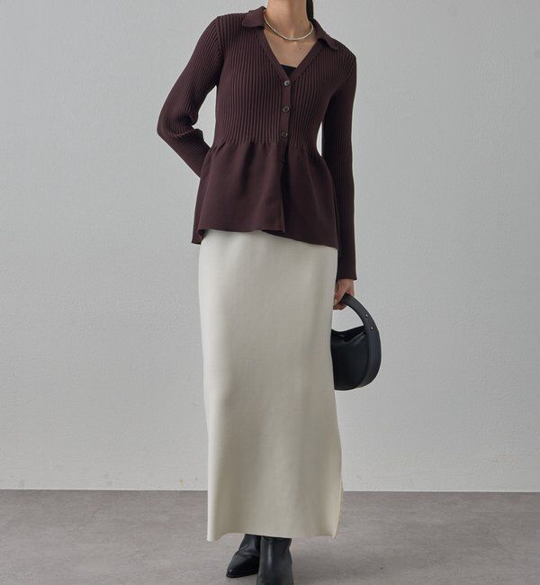  「【Lサイズも登場！】ポンチZIPタイトスカート」|スカート|