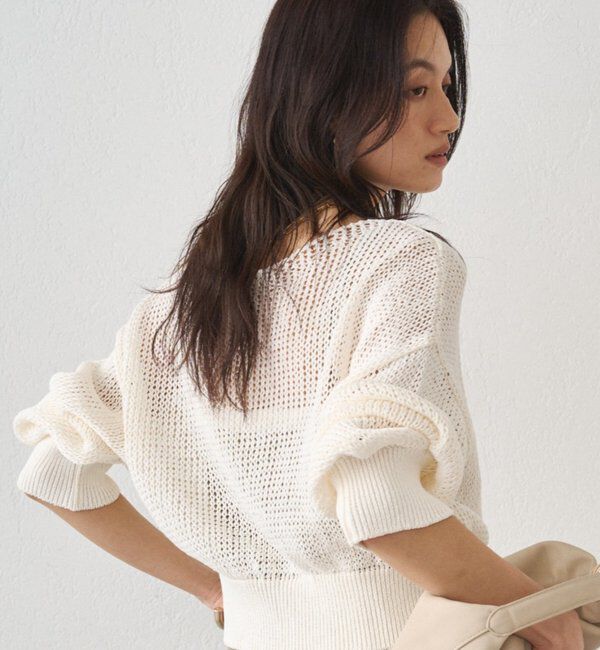  「クリスピーコットンショートニット」|ニット・セーター|