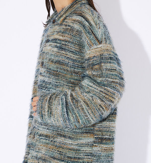 ABAHOUSE「【Revo.】モヘアライクシャツジャケット/ニットジャケット」|カーディガン|