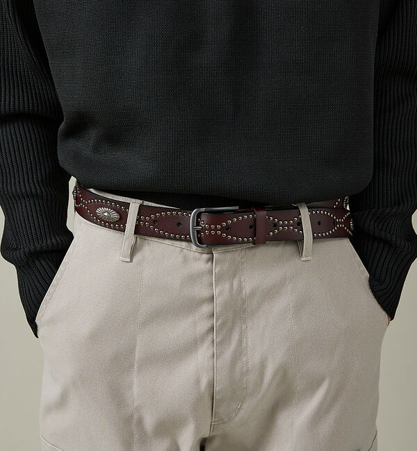 ABAHOUSE「Concho Studded Belt / コンチョ スタッズ ベルト/ヴィンテ」|ベルト|