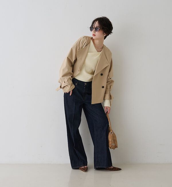 Rouge vif「【撥水・防花粉加工】【一部店舗限定】キャンディスリーブショートトレンチコート」|トレンチコート|