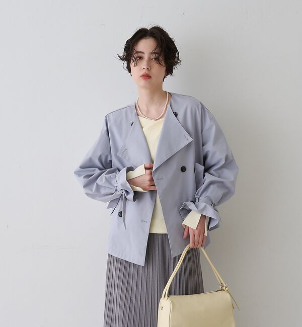 Rouge vif「【撥水・防花粉加工】【一部店舗限定】キャンディスリーブショートトレンチコート」|トレンチコート|