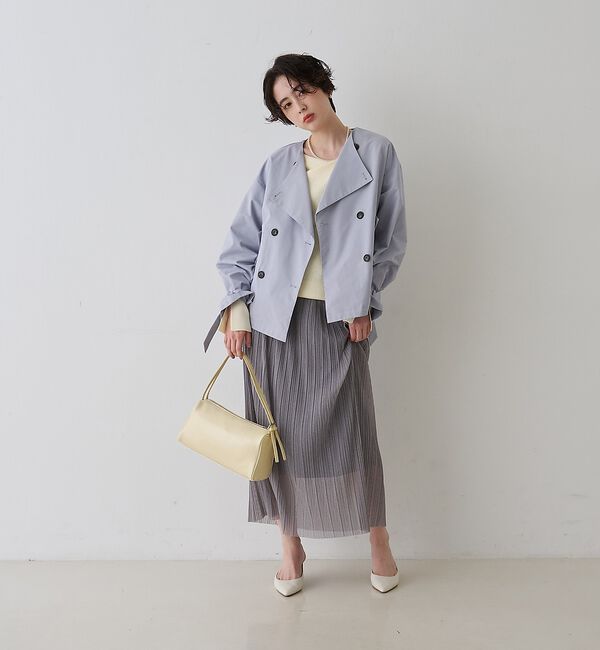 Rouge vif「【撥水・防花粉加工】【一部店舗限定】キャンディスリーブショートトレンチコート」|トレンチコート|