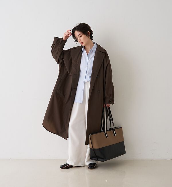 Rouge vif「NEWクリスピー撥水ライトロングコート」|ステンカラーコート|