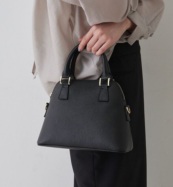 Rouge vif「【AULENTTI/オウレンティ】レザー2wayハンドバッグ/ショルダーバッグ【」|ショルダー・メッセンジャー|ブラック