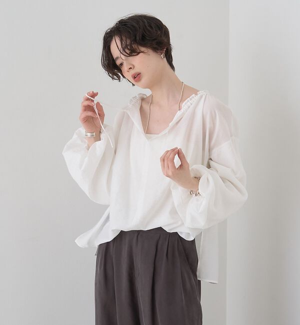 Rouge vif「【一部店舗限定】バルーンスリーブシアーブラウス【予約】」|シャツ・ブラウス|
