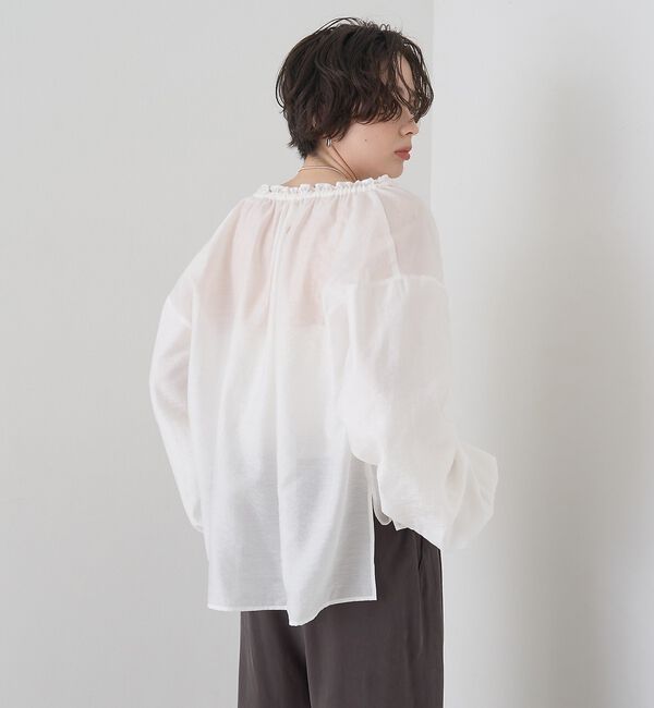 Rouge vif「【一部店舗限定】バルーンスリーブシアーブラウス【予約】」|シャツ・ブラウス|