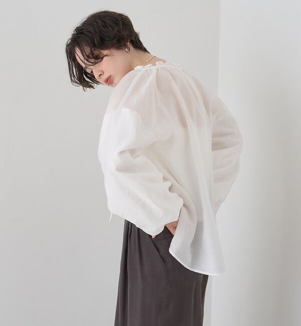 Rouge vif「【一部店舗限定】バルーンスリーブシアーブラウス【予約】」|シャツ・ブラウス|