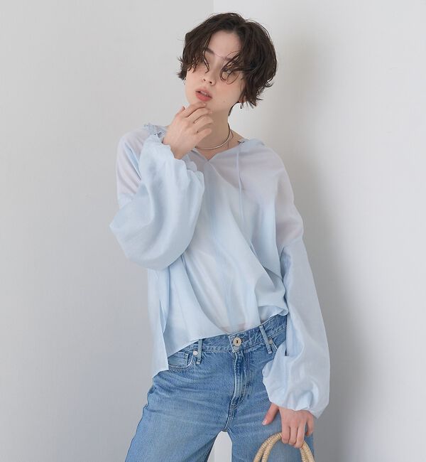Rouge vif「【一部店舗限定】バルーンスリーブシアーブラウス【予約】」|シャツ・ブラウス|