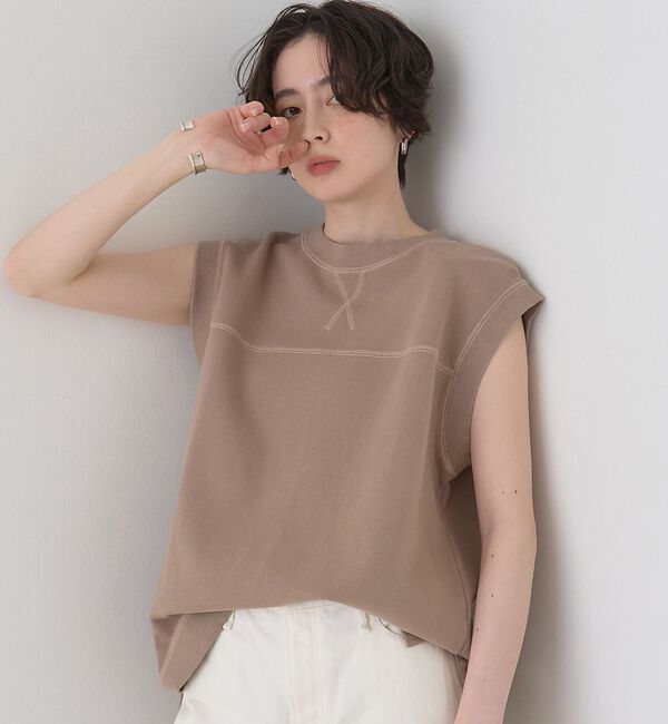 Rouge vif「ヴィンテージライクタンクTシャツ/ノースリーブ【予約】」|Tシャツ・カットソー|モカ