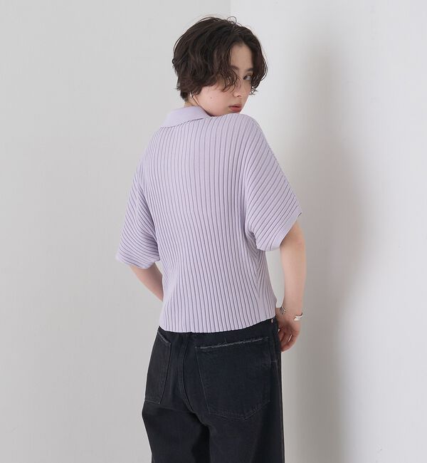 Rouge vif「リブドルマンス襟付きニットカーディガン/プルオーバー【予約】」|ニット・セーター|