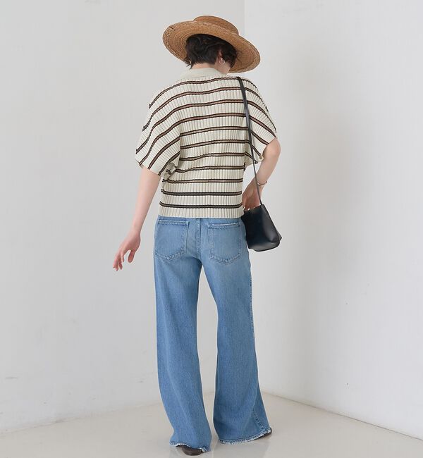 Rouge vif「リブドルマンス襟付きニットカーディガン/プルオーバー【予約】」|ニット・セーター|