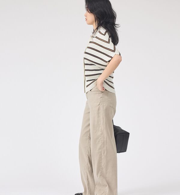 Rouge vif「リブドルマンス襟付きニットカーディガン/プルオーバー【予約】」|ニット・セーター|