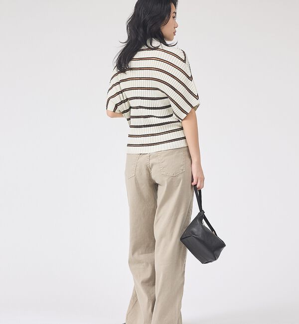 Rouge vif「リブドルマンス襟付きニットカーディガン/プルオーバー【予約】」|ニット・セーター|