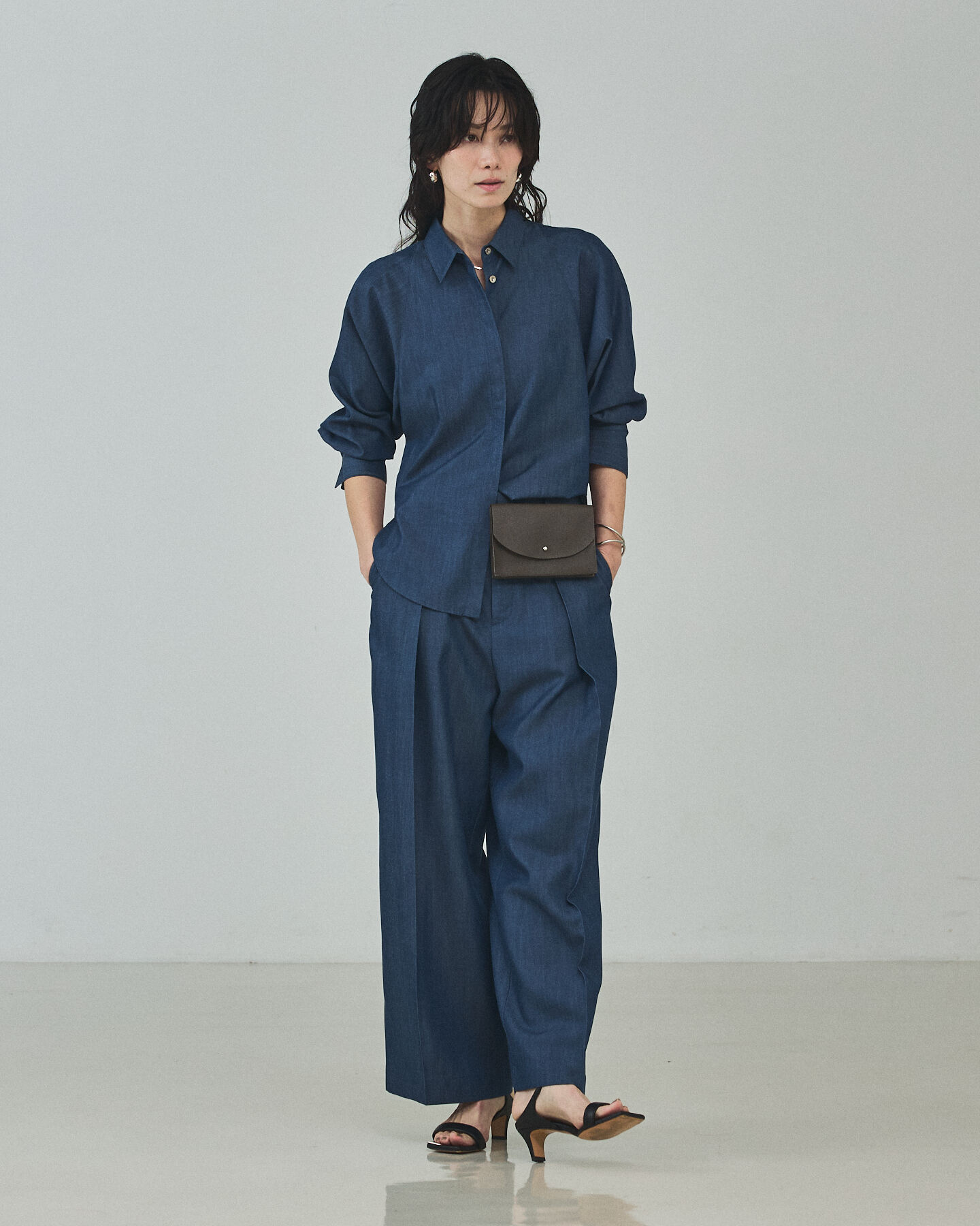 qualite「【セットアップ対応】テンセルハイツイストシャツ」|シャツ・ブラウス|