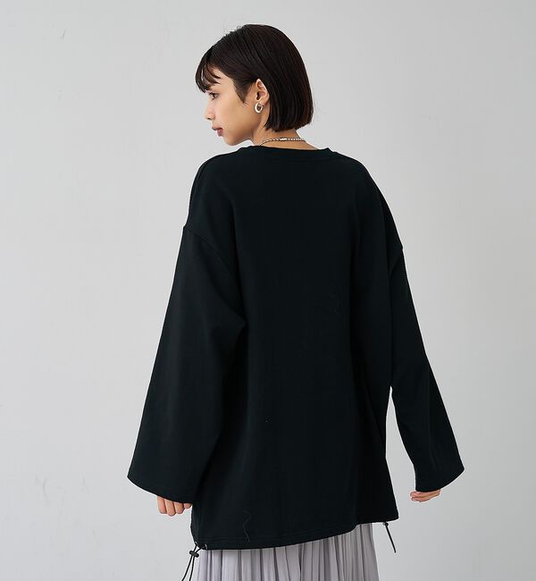 abahouse mavie「裏毛ドロストロゴプルオーバー」|スウェット・ジャージ|