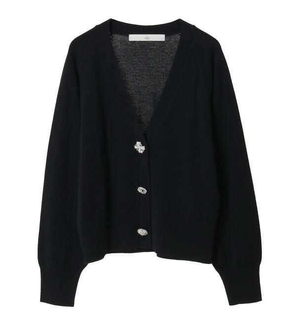 TIARA「ビジューボタンカーディガン」|ニット・セーター|