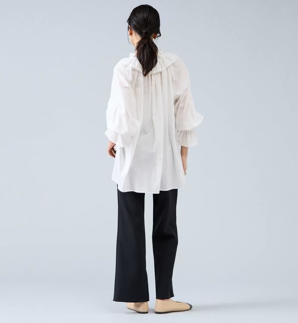 Liesse「フリルネックブラウス」|シャツ・ブラウス|