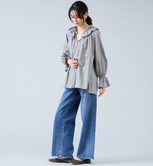 Liesse「フリルネックブラウス」|シャツ・ブラウス|
