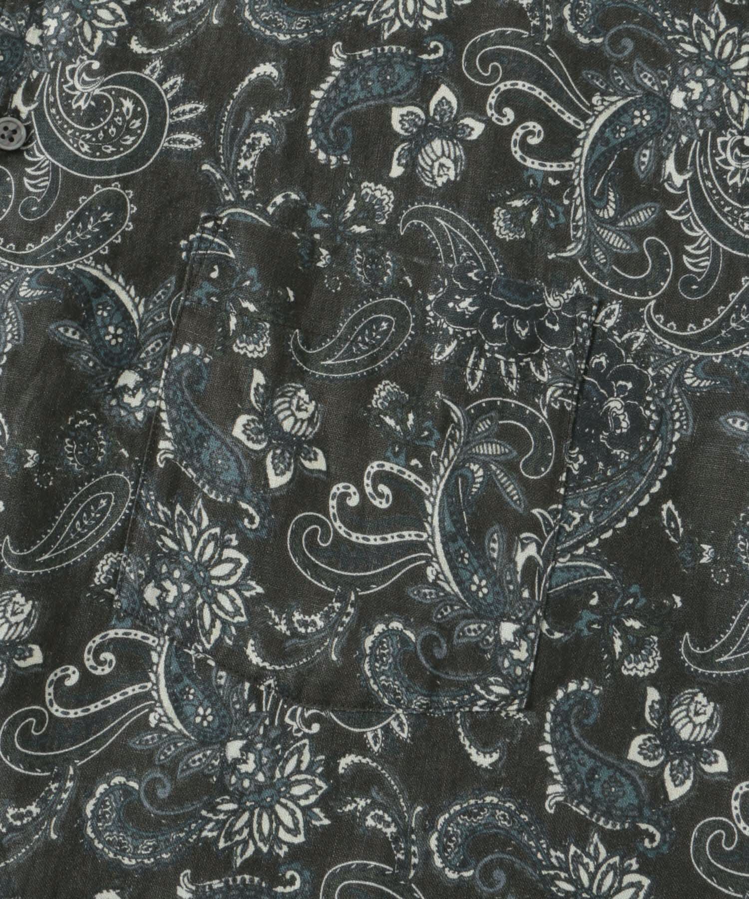 URBAN RESEARCH DOORS「『XLｻｲｽﾞ/WEB限定』ｼﾙｹｯﾄﾘﾈﾝ ﾊﾞﾝﾄﾞｶﾗｰｼｮｰﾄｽﾘｰ」|シャツ・ブラウス|