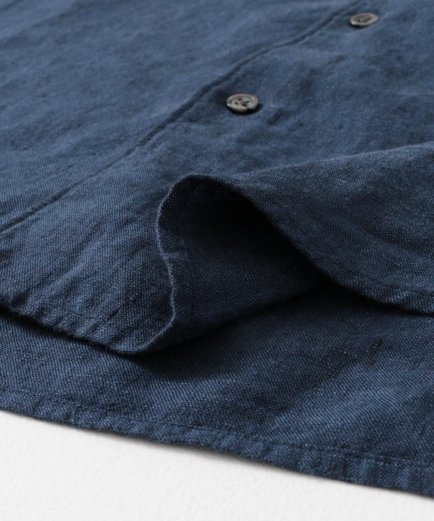 URBAN RESEARCH DOORS「『XLｻｲｽﾞ/WEB限定』ｼﾙｹｯﾄﾘﾈﾝ ﾊﾞﾝﾄﾞｶﾗｰｼｮｰﾄｽﾘｰ」|シャツ・ブラウス|