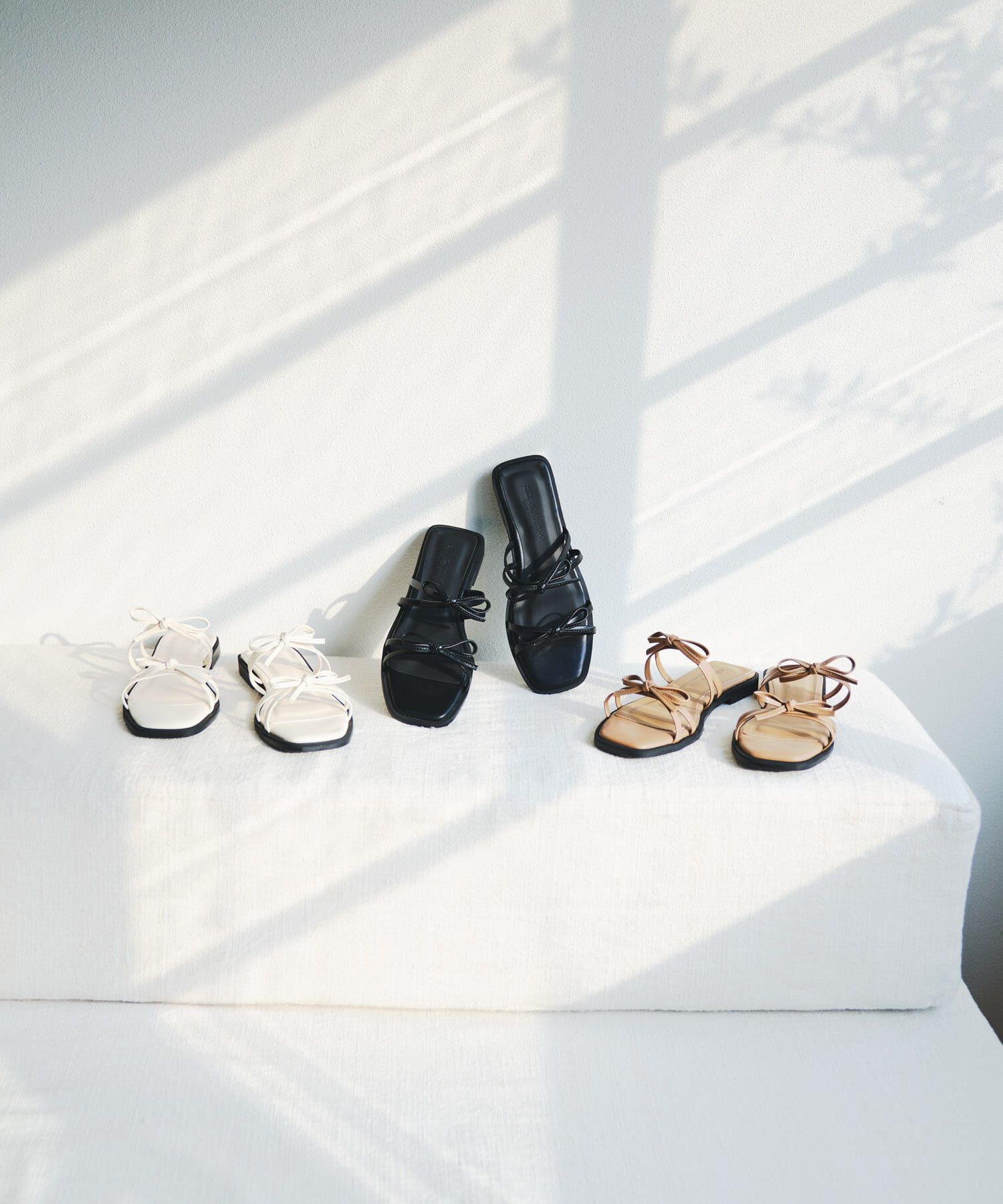 RODE SKO「『MADE IN JAPAN』ダブルリボンフラットサンダル」|サンダル|